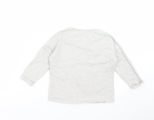 NEXT Girls Grey Solid Top Pyjama Top Size 3 Years - cat