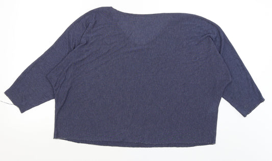 Blue Vanilla Womens Blue Basic T-Shirt Size XL