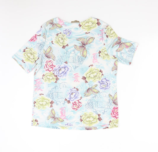 Kin & Co Womens Multicoloured Floral Basic Blouse Size L