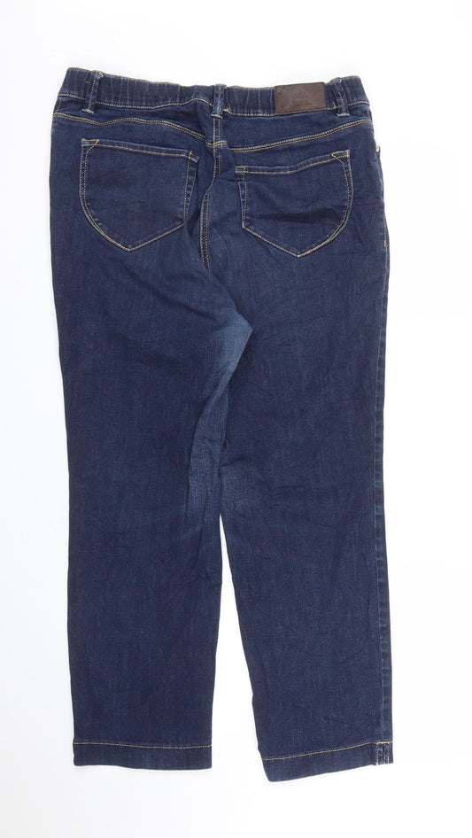 Samoon Womens Blue Denim Capri Jeans Size 32 in L25 in