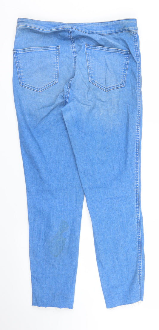 Warehouse Womens Blue Denim Skinny Jeans Size 14 L27 in