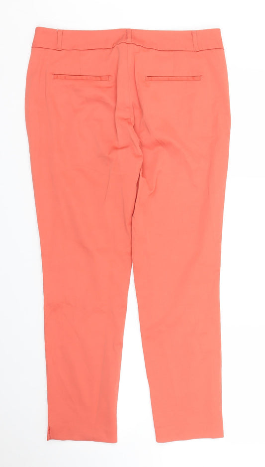 RESERVED Womens Pink Pedal Pusher Trousers Size 12 L26 in