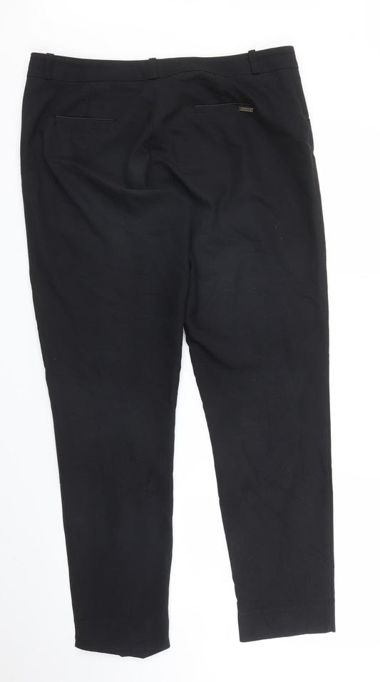 Barton Womens Black Pedal Pusher Trousers Size M L27 in