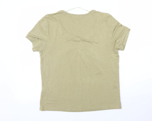 Klass Womens Green Basic T-Shirt Size M