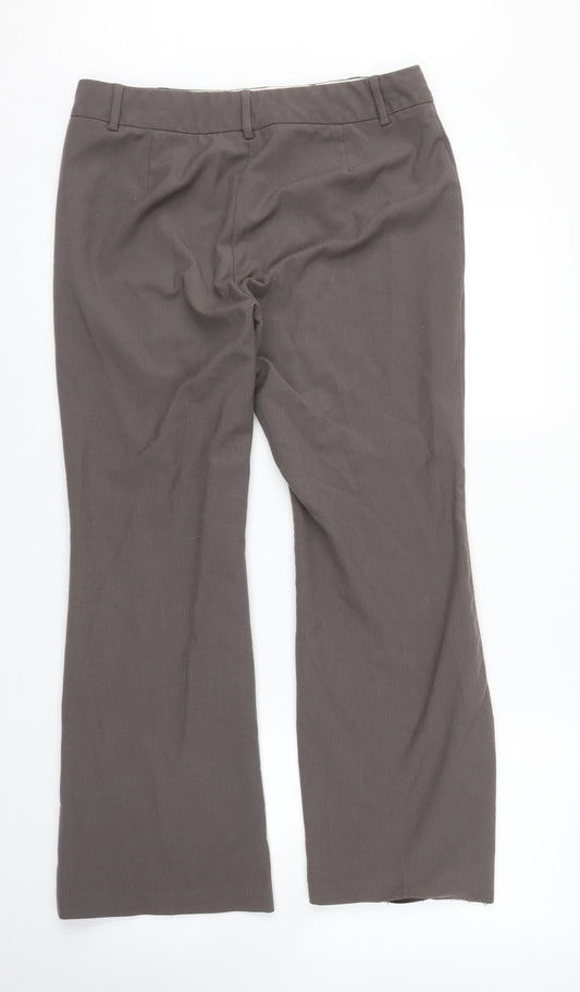 M&S Womens Brown Trousers Size 12 L26 in