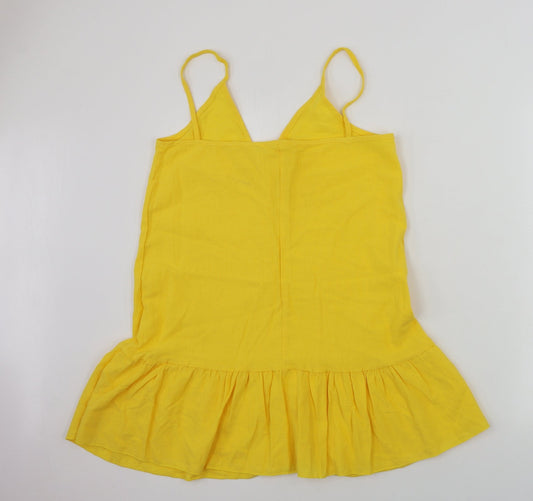 Preworn Womens Yellow Basic Blouse Size M