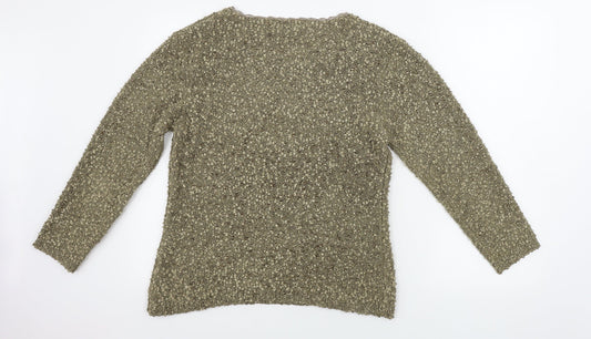 ALEXARA Womens Green Pullover Jumper Size M