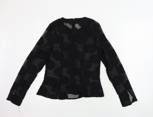 H&M Womens Black Basic Blouse Size 6