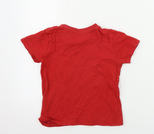 Primark Boys Red Basic T-Shirt Size 5-6 Years