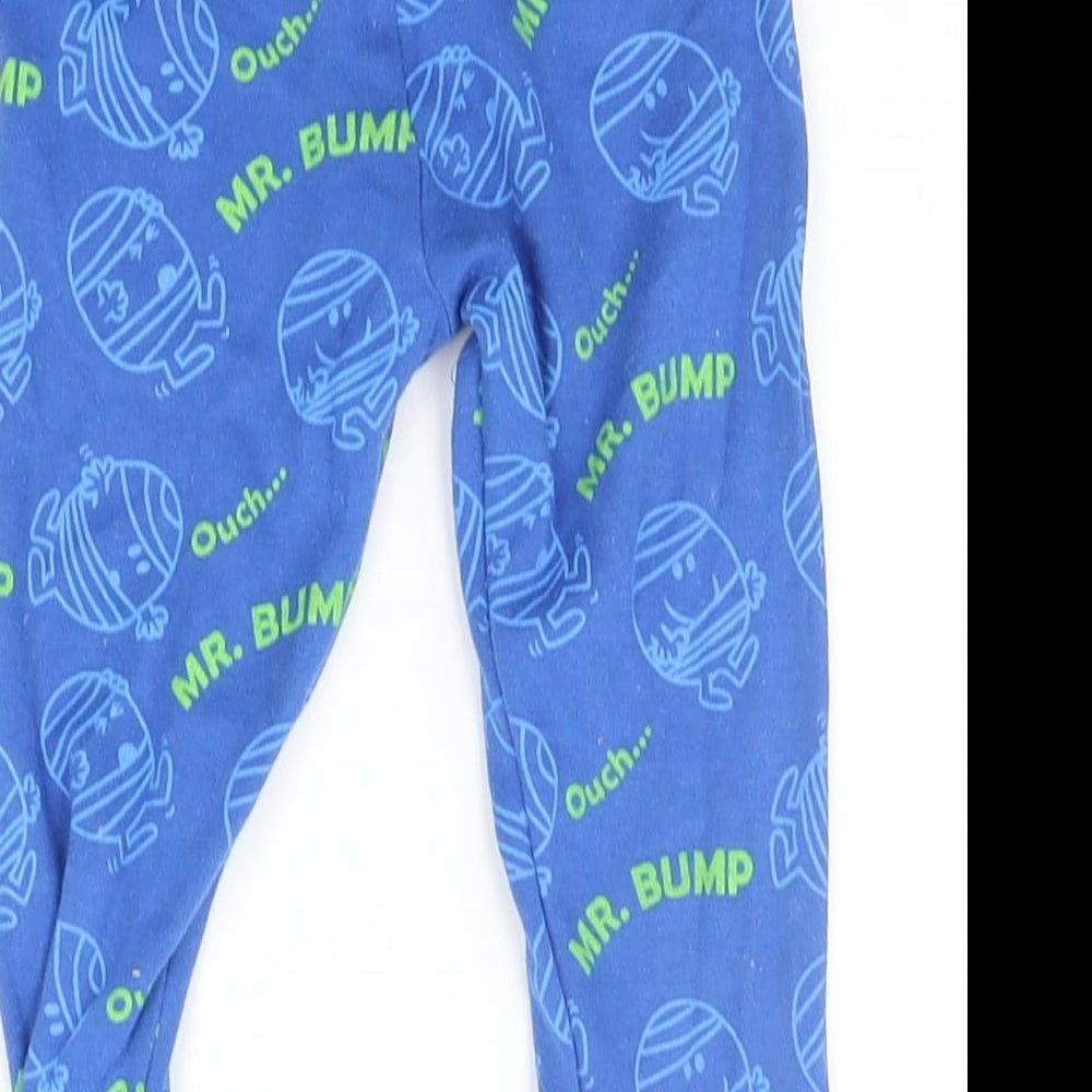 F&F Baby Blue Geometric Jogger Leggings Size 9-12 Months