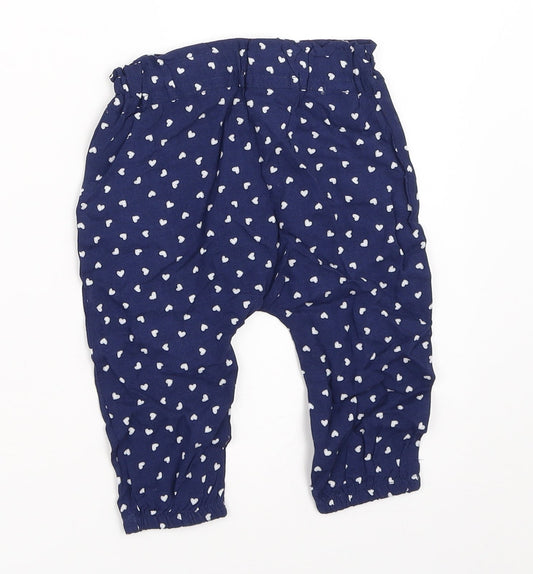 Pep&Co Girls Blue Capri Trousers Size 6-9 Months