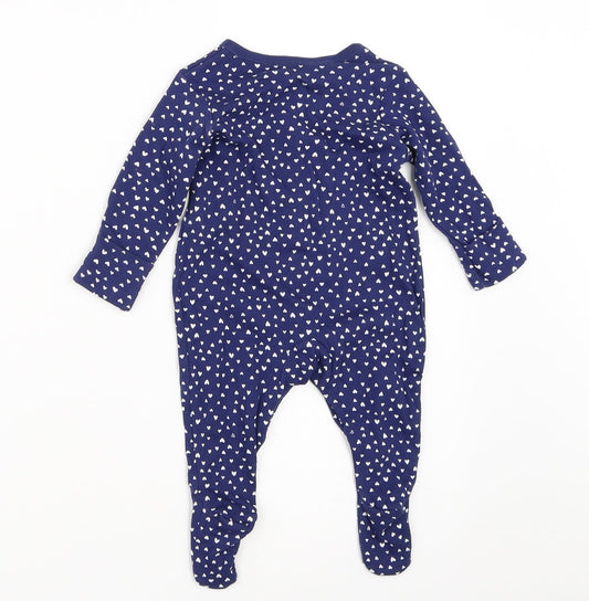 George Girls Blue Babygrow One-Piece Size 0-3 Months