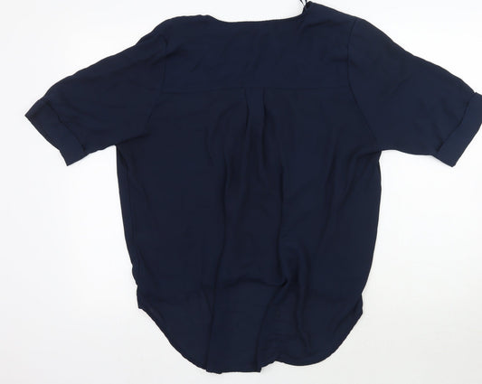 Select Womens Blue Basic Blouse Size 16