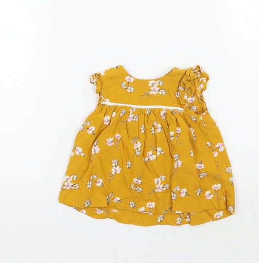 Primark Girls Yellow Floral Basic Blouse