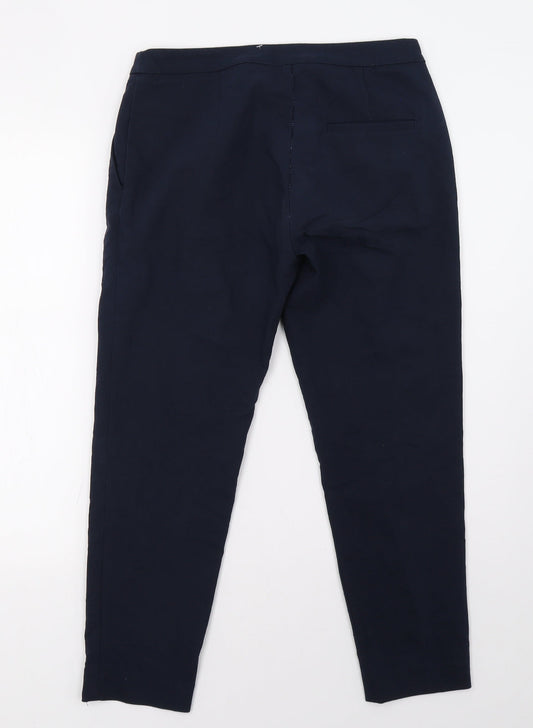 H&M Womens Blue Trousers Size 10 L27 in