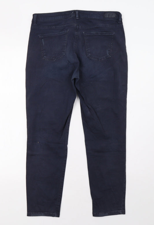 EDC Womens Blue Straight Jeans Size 12 L28 in
