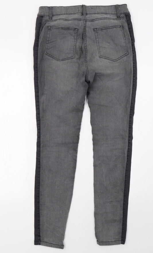 Janina Womens Grey Straight Jeans Size 10 L32 in