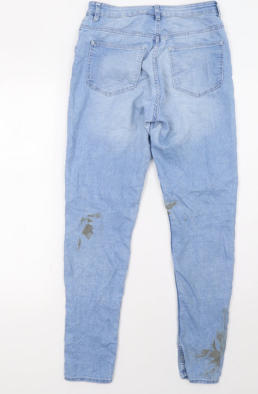 H&M Womens Blue Skinny Jeans Size 10 L31 in