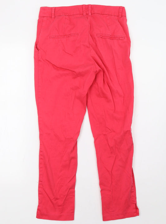 H&M Womens Pink Trousers Size 8 L26 in