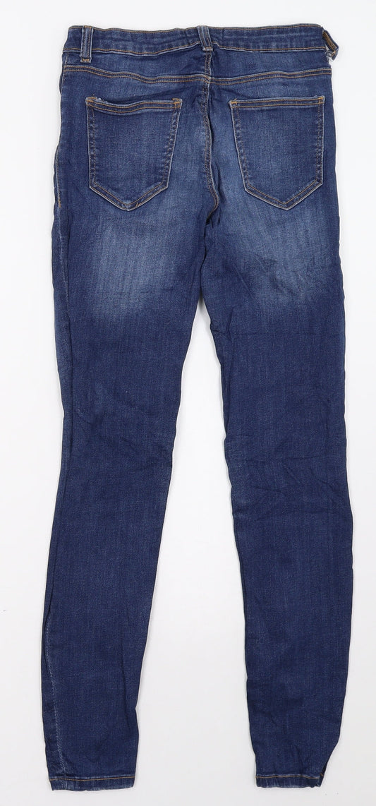 mohito Womens Blue Skinny Jeans Size 8 L30 in