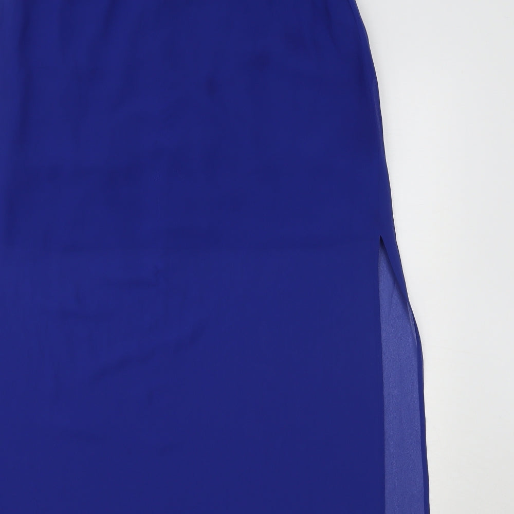 H&M Womens Blue A-Line Skirt Size 8