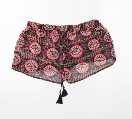 Primark Womens Multicoloured Geometric Sweat Shorts Size M