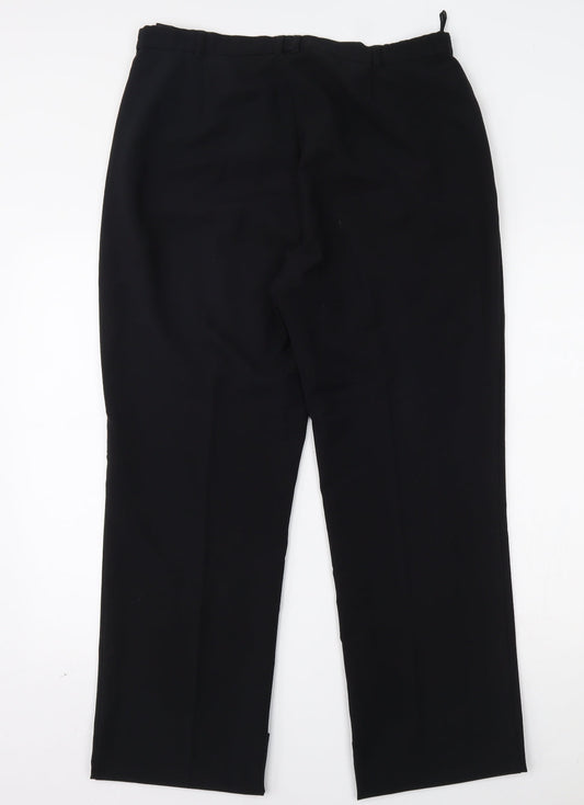 Marks and Spencer Womens Black Trousers Size 14 L31 in