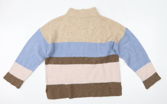 NEXT Womens Multicoloured Striped Pullover Jumper Size L