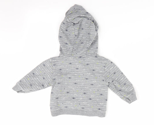 Jarvis Archer Boys Grey Striped Pullover Jumper Size 9-12 Months - Hoodie