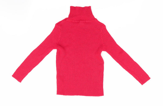 TU Girls Red Pullover Jumper Size 6 Years - Subtle glitter effect