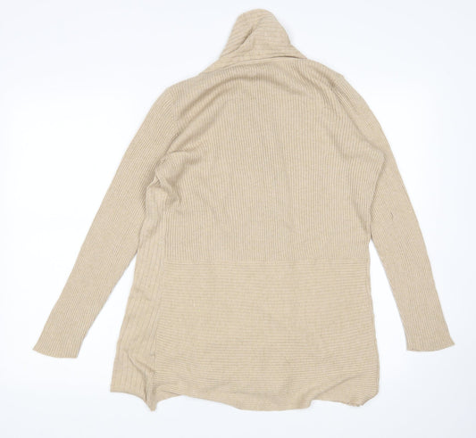 Cortefiel Womens Brown Cardigan Jumper Size L