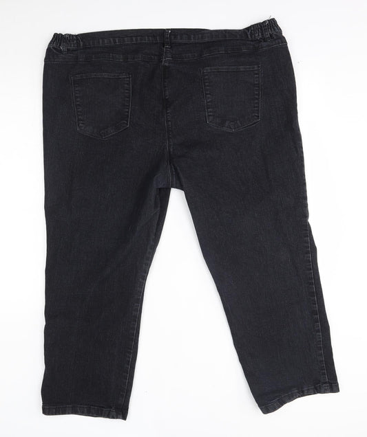 Preworn Womens Black Capri Jeans Size 44 in L24 in