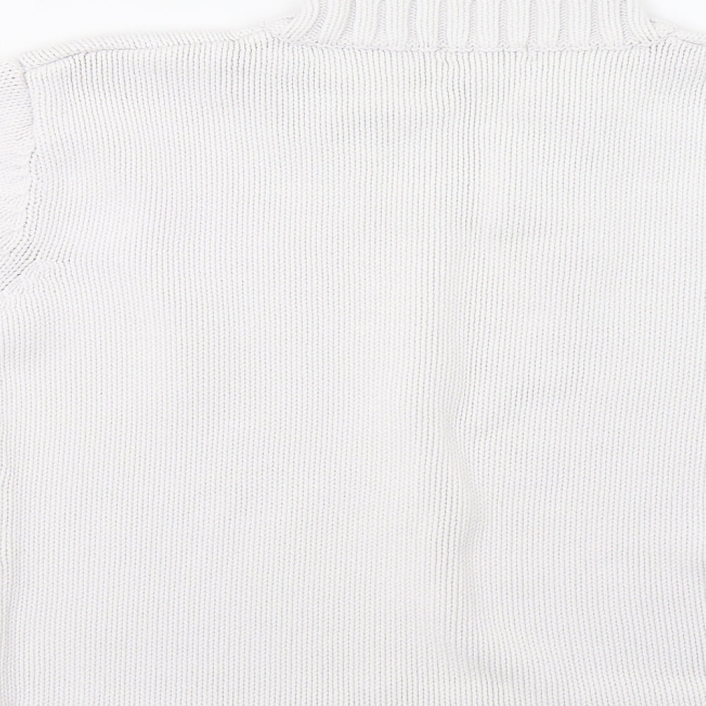 South Womens White Pullover Jumper Size M