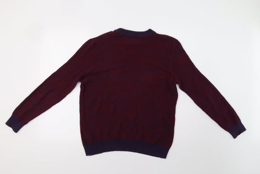 Topman Mens Red Pullover Jumper Size M