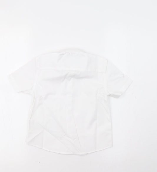 Lily & Dan Boys White Basic Dress Shirt Size 4-5 Years