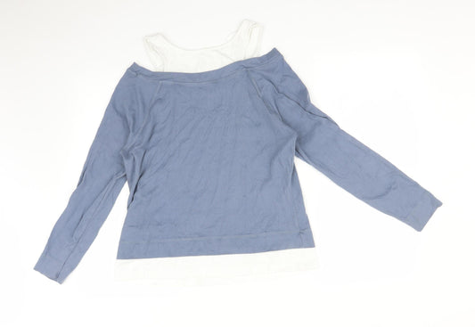 Rainbow Womens Blue Basic T-Shirt Size L