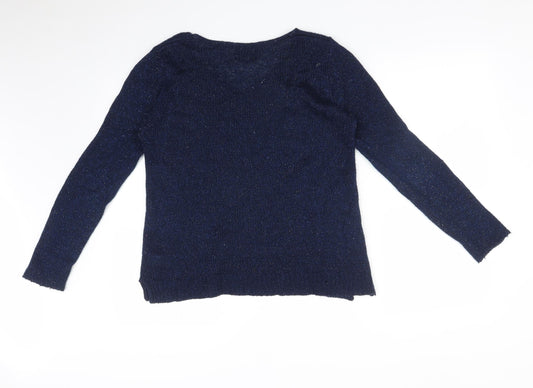 Papaya Womens Blue Pullover Jumper Size M