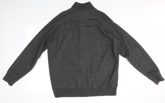 Denim Seventy3 Mens Grey Full Zip Jumper Size XL