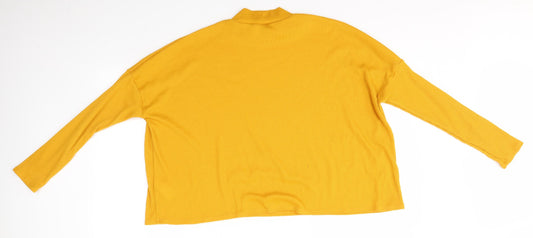 H&M Womens Yellow Basic Blouse Size L