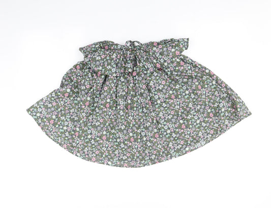 NEXT Girls Green Floral A-Line Size 3 Years