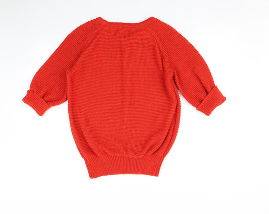 Peacocks Womens Red Pullover Jumper Size 14