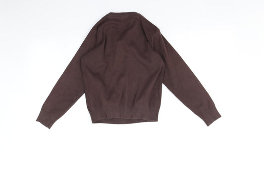 Marks and Spencer Boys Brown Pullover Jumper Size 7-8 Years