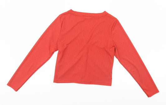 Miss Selfridge Womens Red Cardigan Jumper Size 10