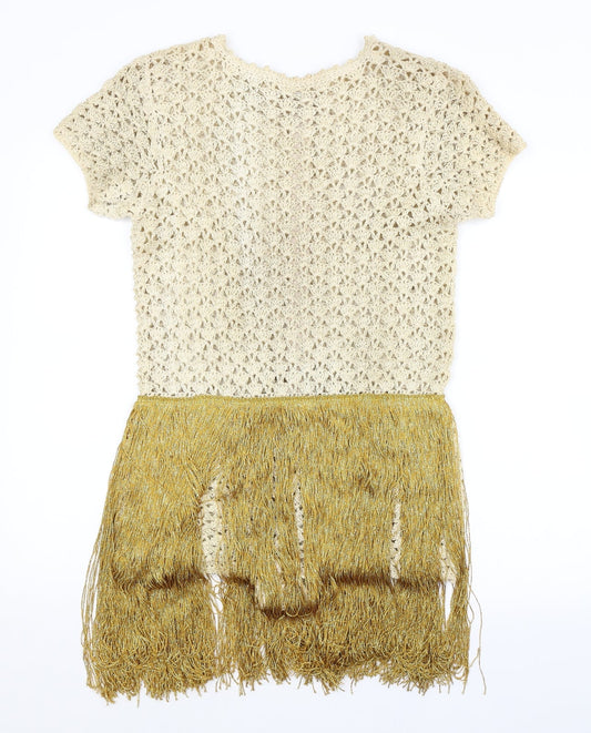 Preworn Womens Beige Unitard One-Piece
