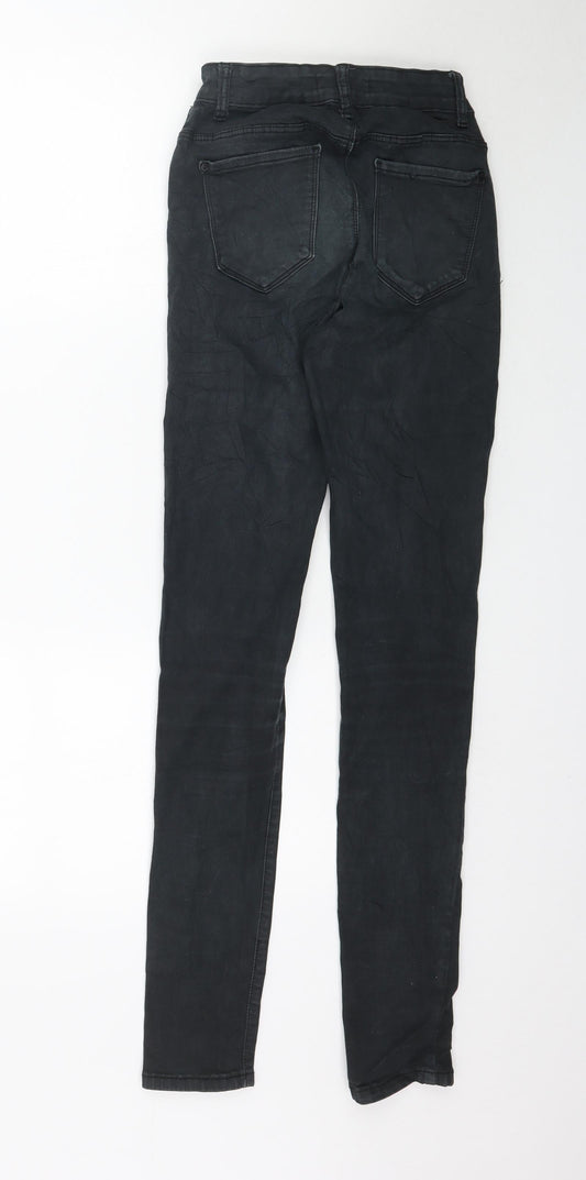 Ds Fashion Womens Black Denim Skinny Jeans Size 8 L32 in