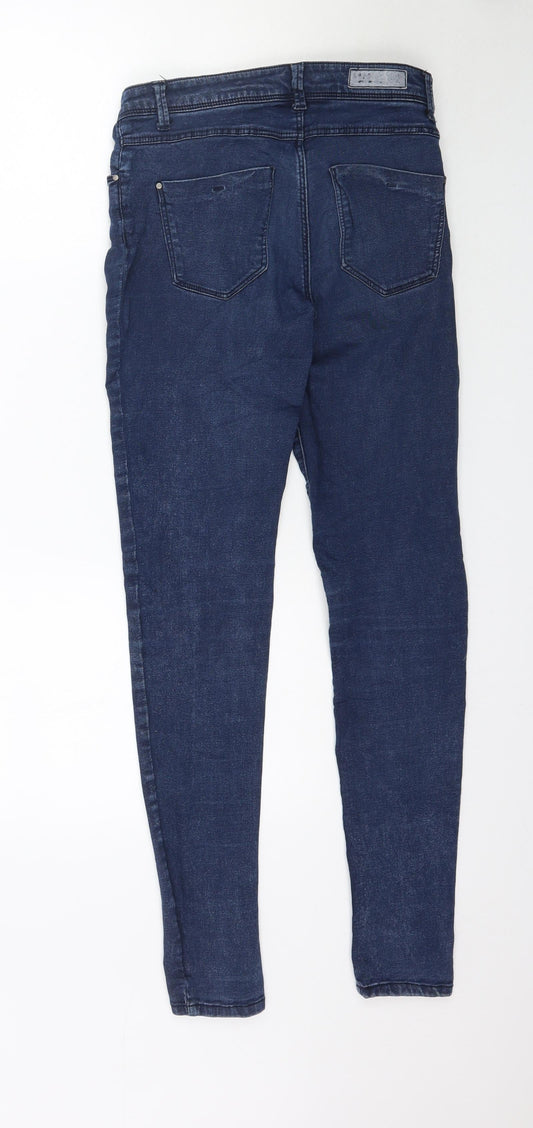 House Basic Womens Blue Denim Skinny Jeans Size 6 L30 in