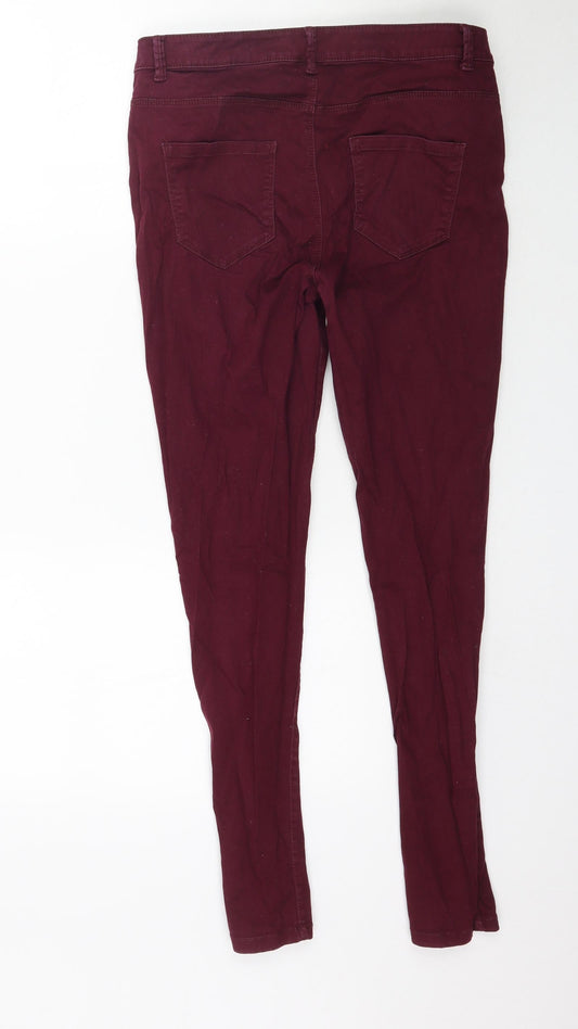 Denim Co. Womens Purple Denim Skinny Jeans Size 10 L29 in