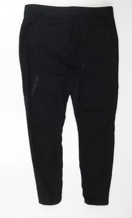/Denim Womens Black Denim Skinny Jeans Size 16 L27 in