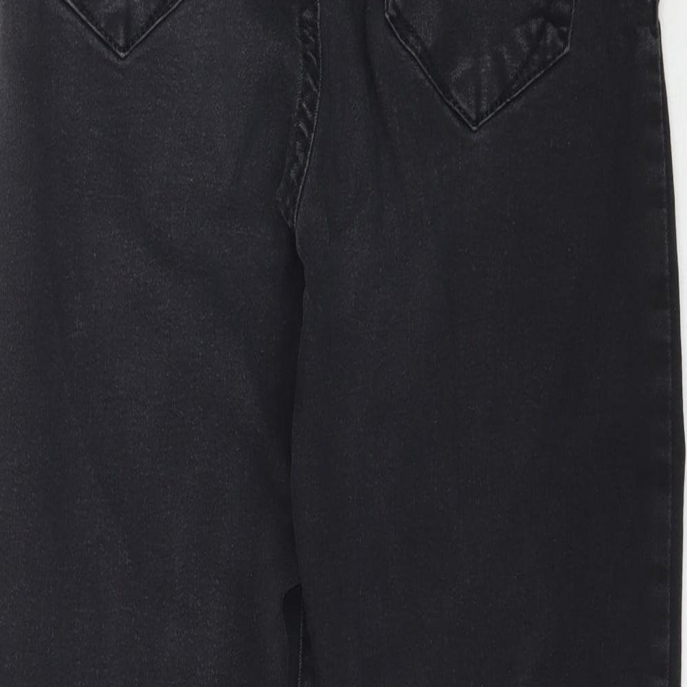 Denim Co Womens Black Denim Tapered Jeans Size 10 L26 in