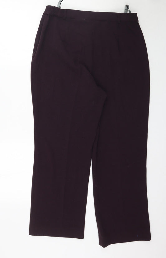 Oscar B. Womens Purple Trousers Size 16 L28 in